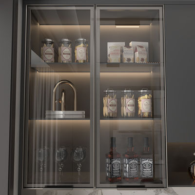 Profile de muebles de aluminio de cocina modular por electroforesis para la puerta del gabinete