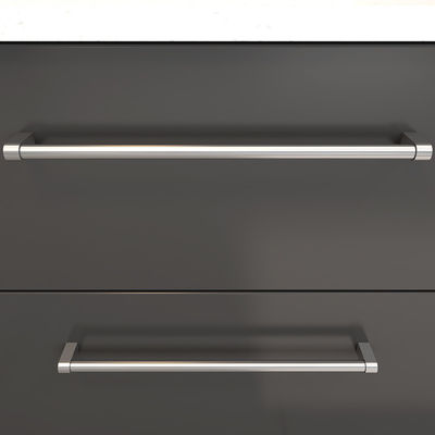 Cubiertos de armario de baño anodizado negro mate