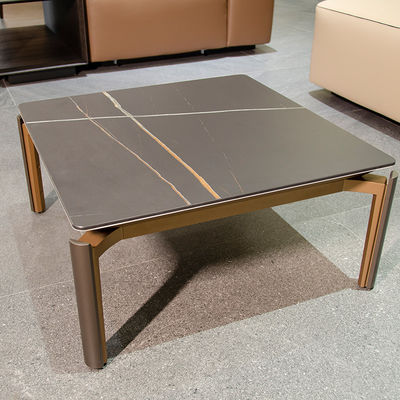 Tabla de comedor extensible de placas de roca mármol Cuadrado rectangular OEM