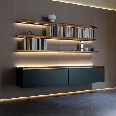 Muebles para el hogar de aluminio de piedra sinterizada Muebles para el hogar de mármol natural Vitrina de televisión personalizada