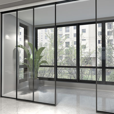 Puertas internas de aluminio con marcos de escritorio de hielo deslizante