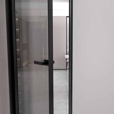 Puertas interiores con marco de aluminio a prueba de fuego Puerta de baño oculta para tabiques