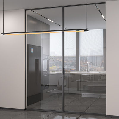 Puertas interiores con marco de aluminio para uso doméstico, acristaladas, aislamiento acústico