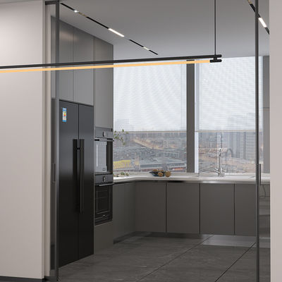 Puertas de bolsillo de vidrio de aluminio de 2 mm 3 mm Puertas corredizas internas para cocina
