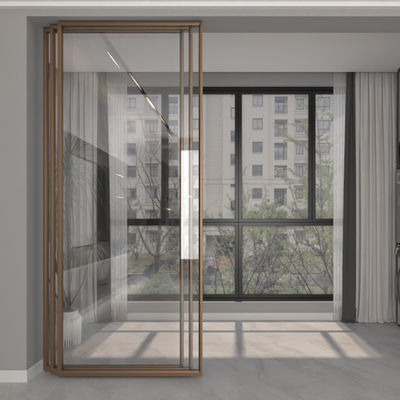 Puertas correderas de aluminio de línea delgada para pared divisoria