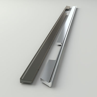 Armario de aluminio Long Pull Manos Botones de gabinete Armario Hardware Manos de cocina de plata