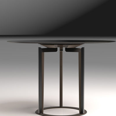 OEM Muebles de salón de lujo Piernas negras Mesa redonda