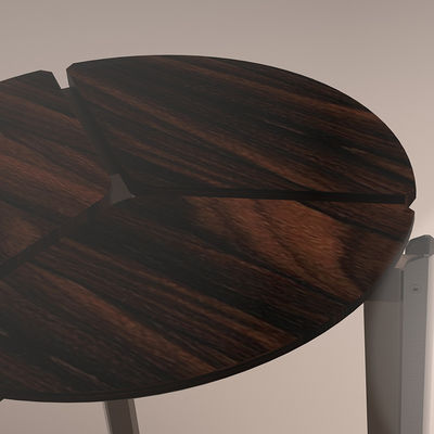 OEM Muebles de salón de lujo Piernas negras Mesa redonda