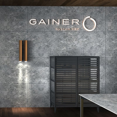 Cabinet de lado de aluminio de vidrio de lujo de salón moderno