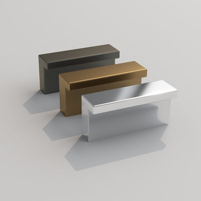 Limpieza de acabado de aluminio Chrome Cabinet Knob Champagne cepillado