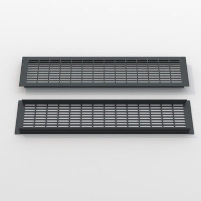 Grilla de ventilación de aleación de aluminio de plata 110 * 250mm para aire acondicionado Difusor de aire de retorno