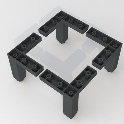 Sofá con recubrimiento de aluminio cromado pies cuadrados en forma de 100 mm
