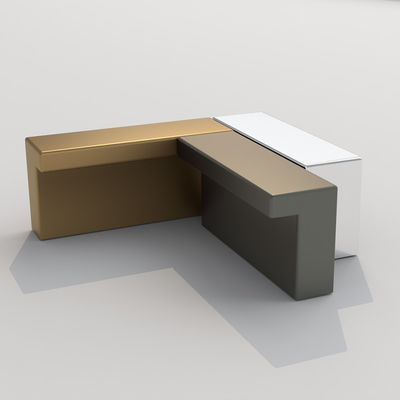Muebles de cocina de lujo de estilo OEM Manija de color único Plata Oro Negro