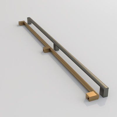 Muebles de aluminio negro de oro moderno tiradores de gabinete de cocina