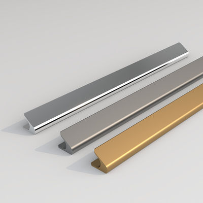 Muebles de aluminio maquinaria de cocina armario cajón borde tira manijas manija oculta para el armario